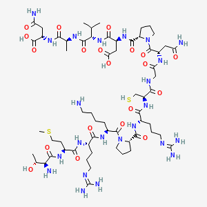 molecular formula C62H107N23O20S2 B1679558 Peptide 74 CAS No. 132116-39-3