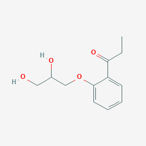 molecular formula C12H16O4 B167962 1-[2-(2,3-Dihydroxypropoxy)phenyl]propan-1-one CAS No. 1939-72-6