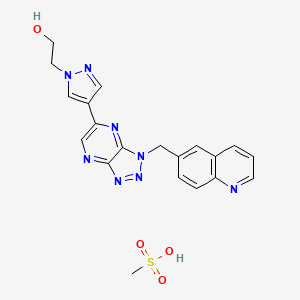 molecular formula C20H20N8O4S B1679679 PF-04217903 甲磺酸盐 CAS No. 956906-93-7