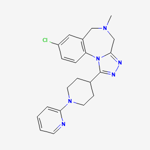 B1679691 8-Chloro-5-methyl-1-(3,4,5,6-tetrahydro-2h-[1,2']bipyridinyl-4-yl)-5,6-dihydro-4h-2,3,5,10b-tetraaza-benzo[e]azulene CAS No. 748806-39-5