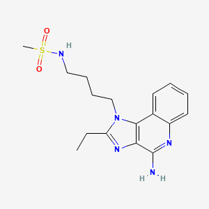 molecular formula C17H23N5O2S B1679702 N-(4-(4-Amino-2-ethyl-imidazo(4,5-c)quinolin-1-yl)butyl)methanesulfonamide CAS No. 532959-63-0