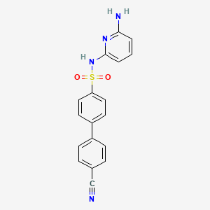 molecular formula C18H14N4O2S B1679709 N-(6-氨基吡啶-2-基)-4'-氰基联苯-4-磺酰胺 CAS No. 857290-04-1