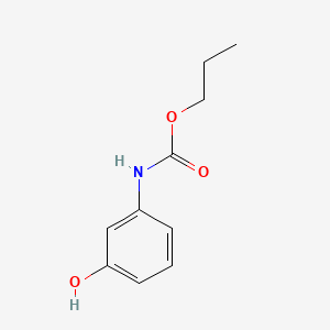 molecular formula C10H13NO3 B1679710 Propyl 3-hydroxycarbanilate CAS No. 13683-91-5