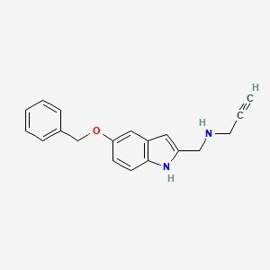 B1679748 (5-Benzyloxy-1H-indol-2-ylmethyl)-prop-2-ynyl-amine CAS No. 133845-63-3