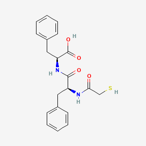 B1679773 2-Mercaptoacetyl-phenylalanylphenylalanine CAS No. 110871-16-4