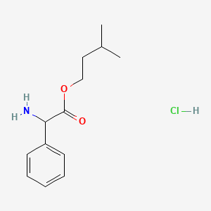 B1679776 3-Methylbutyl amino(phenyl)acetate hydrochloride CAS No. 31031-74-0