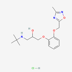 B1679796 2-Propanol, 1-[(1,1-dimethylethyl)amino]-3-[2-[(3-methyl-1,2,4-oxadiazol-5-yl)methoxy]phenoxy]-, monohydrochloride CAS No. 152289-59-3