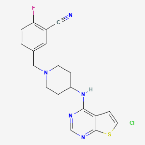molecular formula C19H17ClFN5S B1679805 PRX-08066 游离碱 CAS No. 866206-54-4