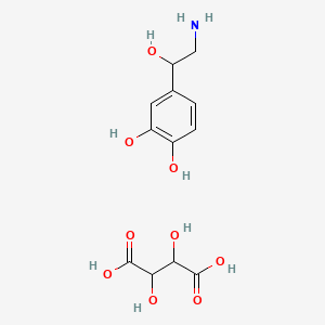 molecular formula C12H17NO9 B1679907 L-去甲肾上腺素酒石酸盐 CAS No. 51-40-1