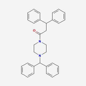 molecular formula C32H32N2O B1679991 1-[4-(Diphenylmethyl)-1-piperazinyl]-3,3-diphenyl-1-propanone CAS No. 41332-24-5