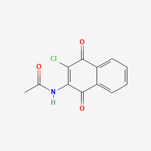 molecular formula C12H8ClNO3 B1679994 2-Chloro-3-acetamidonaphthoquinone CAS No. 5397-78-4