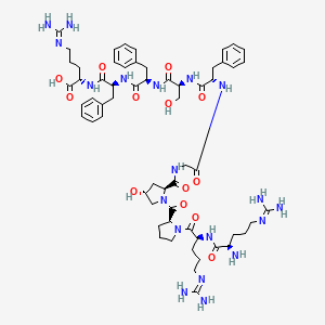 molecular formula C60H87N19O13 B1679998 Arg-3-hyp-7-phe-bradykinin CAS No. 109333-26-8