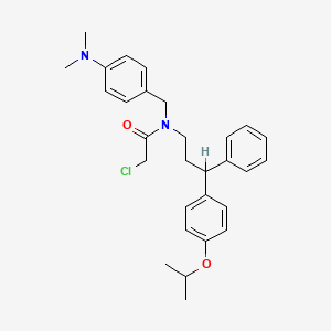 molecular formula C29H35ClN2O2 B1680004 2-chloro-N-[4-(dimethylamino)benzyl]-N-{3-phenyl-3-[4-(propan-2-yloxy)phenyl]propyl}acetamide CAS No. 384361-79-9