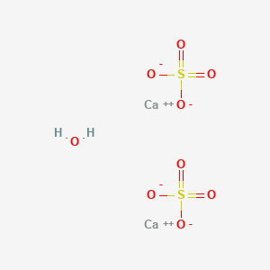 molecular formula (CaSO4)2.H2O<br>CaSO4·0.5H2O<br>Ca2H2O9S2 B168003 半水硫酸钙 CAS No. 10034-76-1