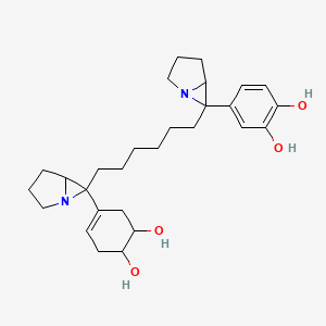 4-[6-[6-[6-(4,5-Dihydroxycyclohexen-1-yl)-1-azabicyclo[3.1.0]hexan-6-yl]hexyl]-1-azabicyclo[3.1.0]hexan-6-yl]benzene-1,2-diol