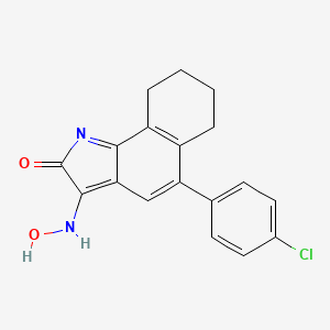 1H-Benz(g)indole-2,3-dione, 5-(4-chlorophenyl)-6,7,8,9-tetrahydro-, 3-oxime