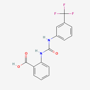 molecular formula C15H11F3N2O3 B1680091 邻氨基苯甲酸，N-((α,α,α-三氟-间甲苯基)氨基甲酰基)- CAS No. 1566-81-0