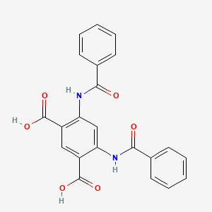 molecular formula C22H16N2O6 B1680098 5-Carboxy-2,4-dibenzamidobenzoic acid CAS No. 70553-45-6
