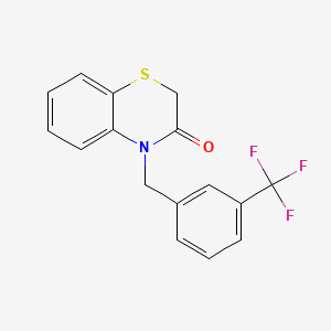 molecular formula C16H12F3NOS B1680102 4-(3-(三氟甲基)苄基)-2H-苯并[b][1,4]噻嗪-3(4H)-酮 CAS No. 353262-04-1