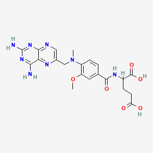 B1680128 2-[[4-[(2,4-Diaminopteridin-6-yl)methyl-methylamino]-3-methoxybenzoyl]amino]pentanedioic acid CAS No. 82144-26-1