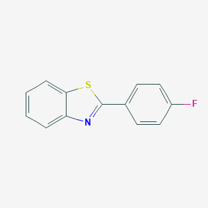 molecular formula C13H8FNS B168013 2-(4-Fluorophenyl)-1,3-benzothiazole CAS No. 1629-26-1