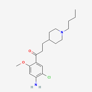 molecular formula C19H29ClN2O2 B1680133 1-(4-Amino-5-chloro-2-methoxyphenyl)-3-(1-butyl-4-piperidinyl)-1-propanone CAS No. 160845-95-4