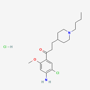 molecular formula C19H30Cl2N2O2 B1680134 1-(4-Amino-5-chloro-2-methoxyphenyl)-3-[1-butyl-4-piperidinyl]-1-propanone hydrochloride CAS No. 168986-60-5