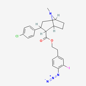 B1680159 4'-Azido-3'-iodophenylethyl 3-(4-chlorophenyl)-tropane-2-carboxylate CAS No. 141782-67-4