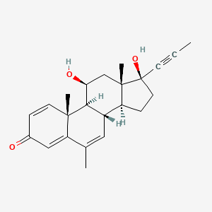 B1680172 11,17-Dihydroxy-6-methyl-17-(1-propynyl)androsta-1,4,6-triene-3-one CAS No. 74915-64-3