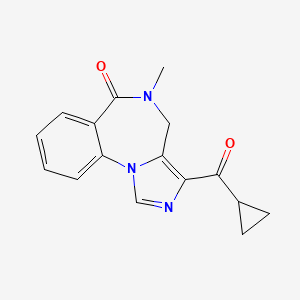 B1680173 3-(cyclopropanecarbonyl)-5-methyl-4H-imidazo[1,5-a][1,4]benzodiazepin-6-one CAS No. 122321-05-5