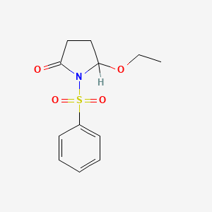 B1680175 1-(Benzenesulfonyl)-5-ethoxypyrrolidin-2-one CAS No. 131711-52-9