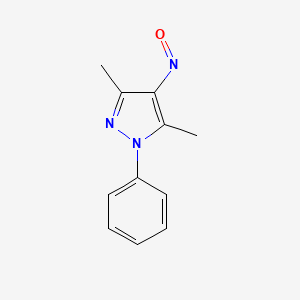 molecular formula C11H11N3O B1680199 3,5-Dimethyl-4-nitroso-1-phenylpyrazole CAS No. 715-99-1