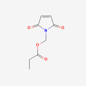 molecular formula C8H9NO4 B1680201 (2,5-二氧代-2,5-二氢-1H-吡咯-1-基)甲基丙酸酯 CAS No. 72835-26-8