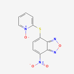 molecular formula C11H6N4O4S B1680205 7-硝基-4-(1-氧化吡啶-1-鎓-2-基)硫烷基-2,1,3-苯并恶二唑 CAS No. 113104-25-9