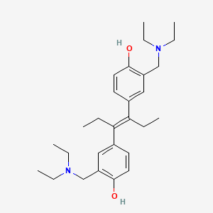 molecular formula C28H42N2O2 B1680215 2-(二乙氨基甲基)-4-[(E)-4-[3-(二乙氨基甲基)-4-羟基苯基]己-3-烯-3-基]苯酚 CAS No. 82058-16-0
