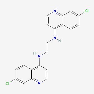 B1680227 N,N'-bis(7-chloroquinolin-4-yl)ethane-1,2-diamine CAS No. 140926-75-6