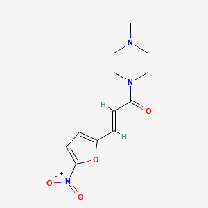 molecular formula C12H15N3O4 B1680228 (E)-1-(4-甲基哌嗪-1-基)-3-(5-硝基呋喃-2-基)丙-2-烯-1-酮 CAS No. 803647-40-7