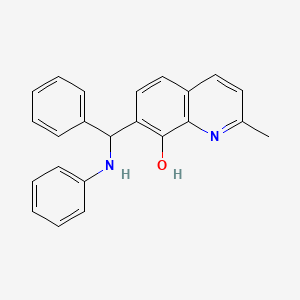 molecular formula C23H20N2O B1680243 2-甲基-7-[苯基(苯氨基)甲基]-8-喹啉醇 CAS No. 6964-62-1