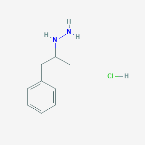 molecular formula C9H15ClN2 B1680311 beta-Phenylisopropylhydrazine hydrochloride CAS No. 66-05-7