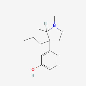 molecular formula C15H23NO B1680317 Phenol, 3-(1,2-dimethyl-3-propyl-3-pyrrolidinyl)- CAS No. 1505-26-6