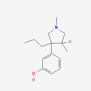 molecular formula C15H23NO B1680328 Phenol, m-(1,4-dimethyl-3-propyl-3-pyrrolidinyl)- CAS No. 1505-23-3