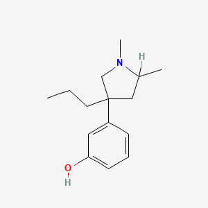 molecular formula C15H23NO B1680329 Phenol, m-(1,5-dimethyl-3-propyl-3-pyrrolidinyl)- CAS No. 1505-24-4