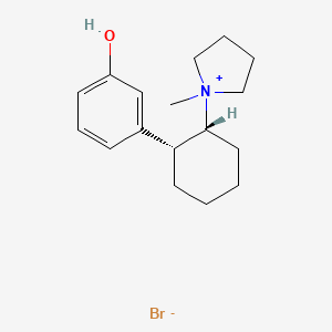 molecular formula C17H26BrNO B1680345 3-[(1R,2R)-2-(1-methylpyrrolidin-1-ium-1-yl)cyclohexyl]phenol bromide CAS No. 51572-98-6