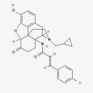 2-Propenamide, 3-(4-chlorophenyl)-N-((5alpha)-17-(cyclopropylmethyl)-4,5-epoxy-3-hydroxy-6-oxomorphinan-14-yl)-, (E)-