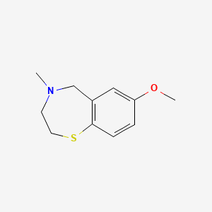 molecular formula C11H15NOS B1680359 2,3,4,5-Tetrahydro-7-methoxy-4-methyl-1,4-benzothiazepine CAS No. 927871-76-9