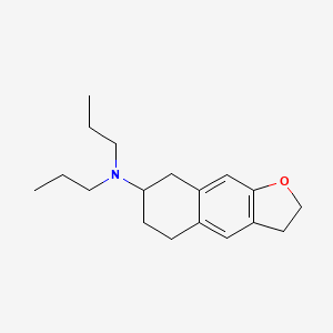 B1680360 7-(N,N-Dipropylamino)-5,6,7,8-tetrahydronaphtho(2,3-b)dihydro-2,3-furan CAS No. 121454-18-0