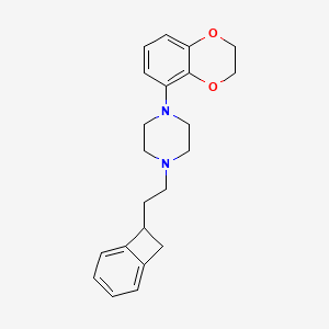 B1680368 4-(Benzodioxan-5-yl)-1-(2-(benzocyclobutan-1-yl)ethyl)piperazine CAS No. 153607-44-4