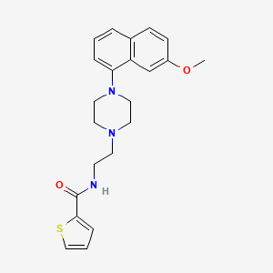 B1680369 N-[2-[4-(7-methoxynaphthalen-1-yl)piperazin-1-yl]ethyl]thiophene-2-carboxamide CAS No. 135722-27-9