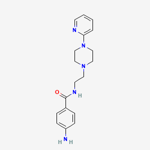 B1680376 4-Amino-N-(2-(4-(2-pyridinyl)-1-piperazinyl)ethyl)benzamide CAS No. 30194-63-9