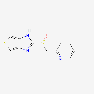 B1680380 2-(((5-Methyl-2-pyridinyl)methyl)sulfinyl)-1H-thieno(3,4-d)imidazole CAS No. 111371-30-3